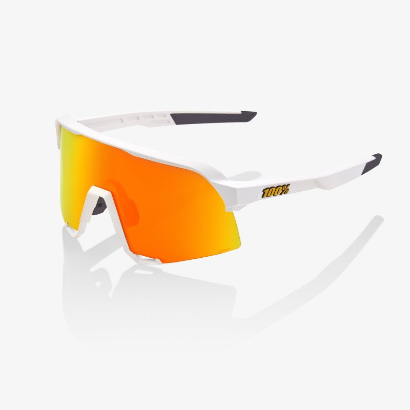 Lunettes 100% S3 White Hiper Red Mirror Lens