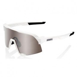 Lunettes 100% S3 Matte White Hiper Silver Mirror lens