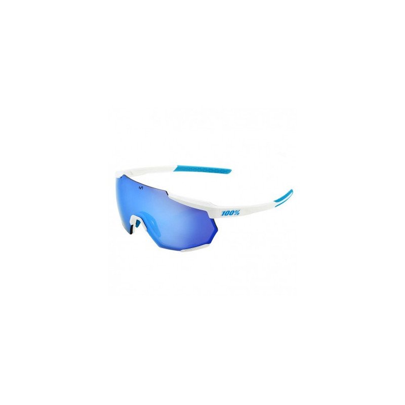 100% LUNETTES RACETRAP MOVISTAR MATTE WHITE HIPER BLUE MULTILAYER